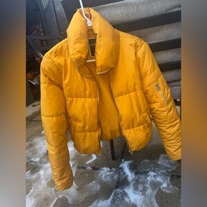 Mustard Yellow Jacket Outerwear Jennyfer Women Sz S